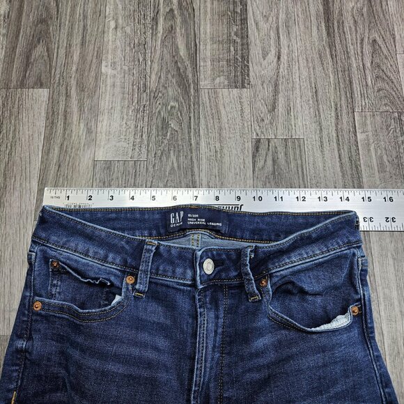 GAP Jeans Womens 10/30 Blue High Rise Universal Legging Skinny Stretch Denim - Picture 6 of 10